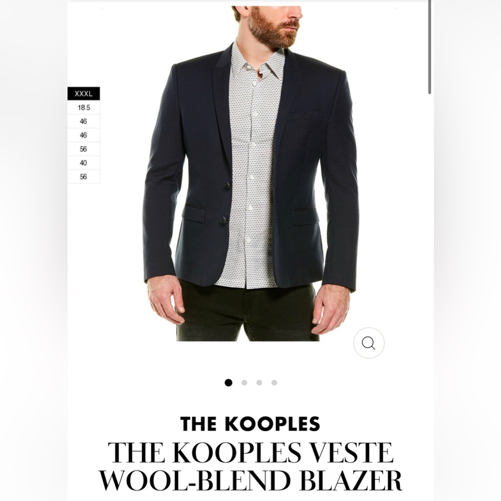 The Kooples Veste Wool Blend Blazer
